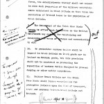 Anglo-Irish Treaty - Annotated page from the Anglo-Irish Treaty that established the Irish Free State and independence for 26 out of 32 Irish counties 