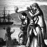 Emigrants Leave Ireland - engraving by Henry Doyle depicting the emigration to America following the Great Famine in Ireland 